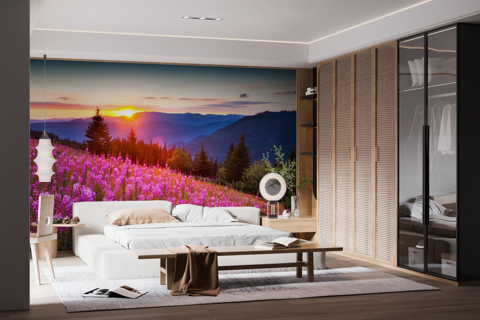 Fototapeten Bestellen Sie über eine blühende Bergwiese