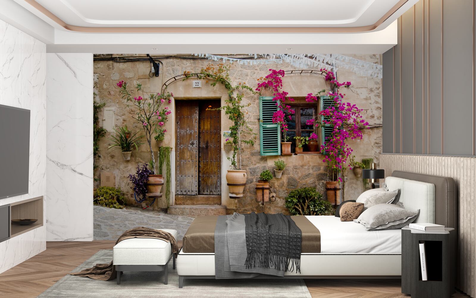 Fototapeten Historische Wohnung mit Pflanzen