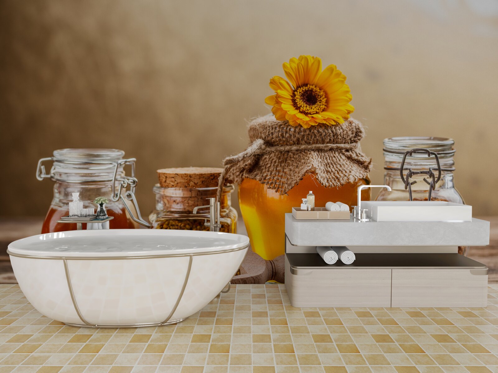 Fototapeten Köstliche Bienenprodukte