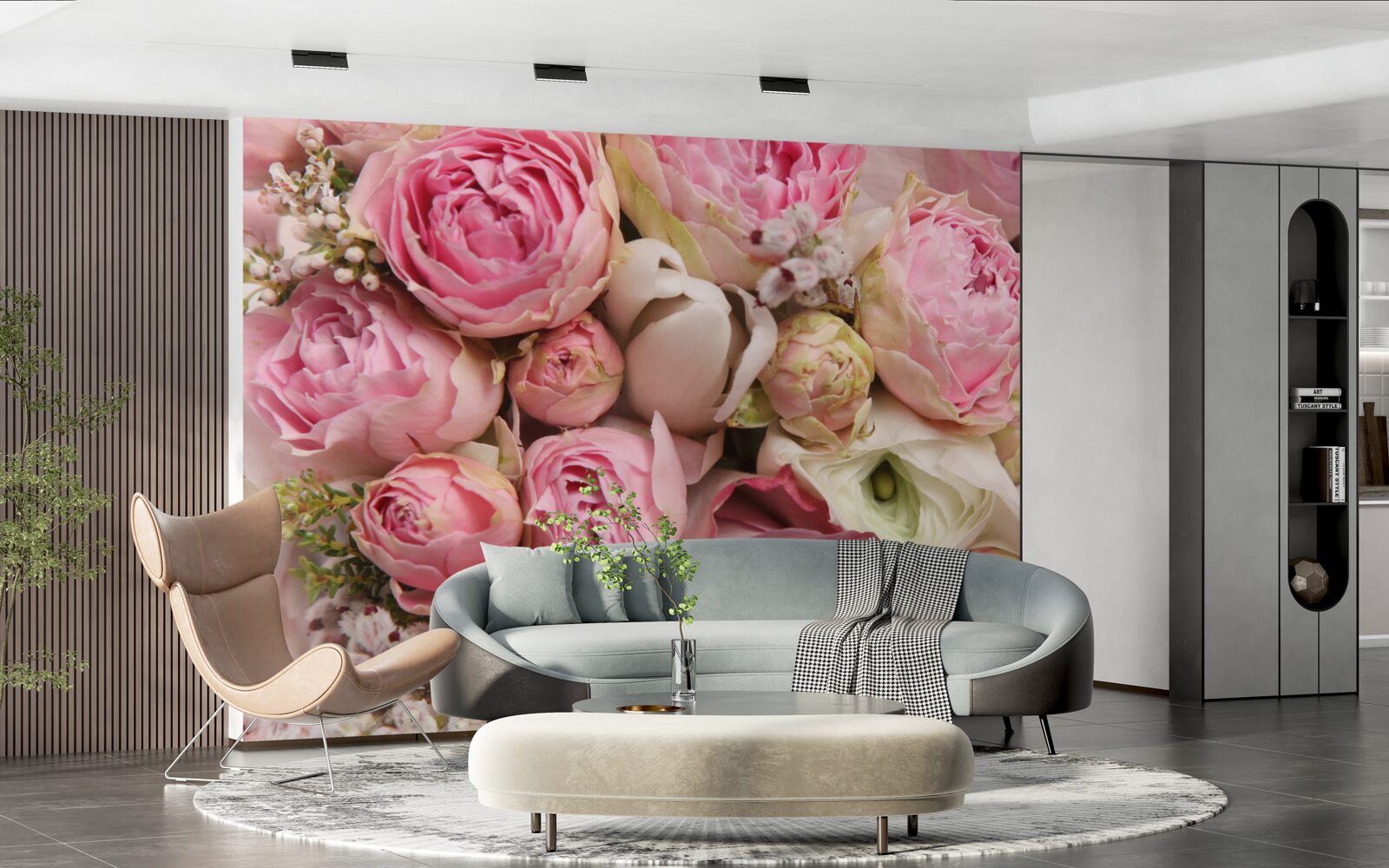 Fototapeten Ein zartes Blumenstrauß mit einem romantischen Akzent