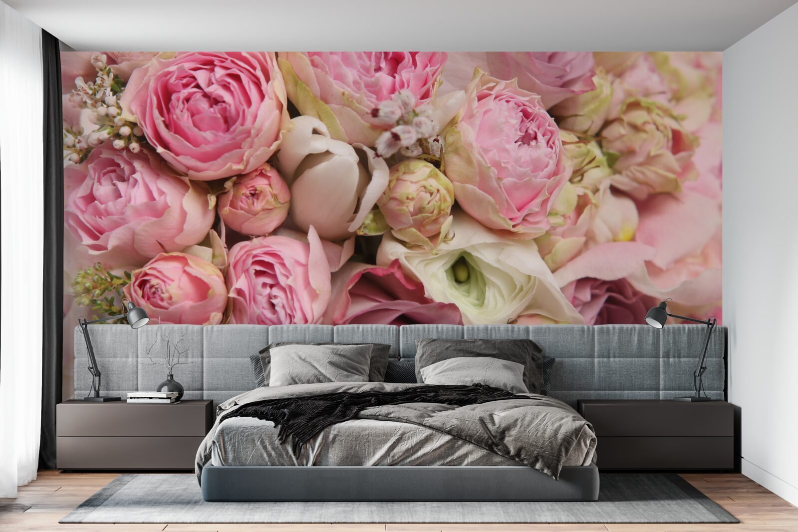 Fototapeten Ein zartes Blumenstrauß mit einem romantischen Akzent