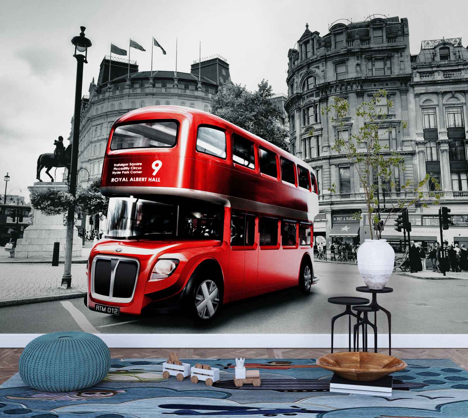 Fototapeten Ein Bus von London in der Miejska Street