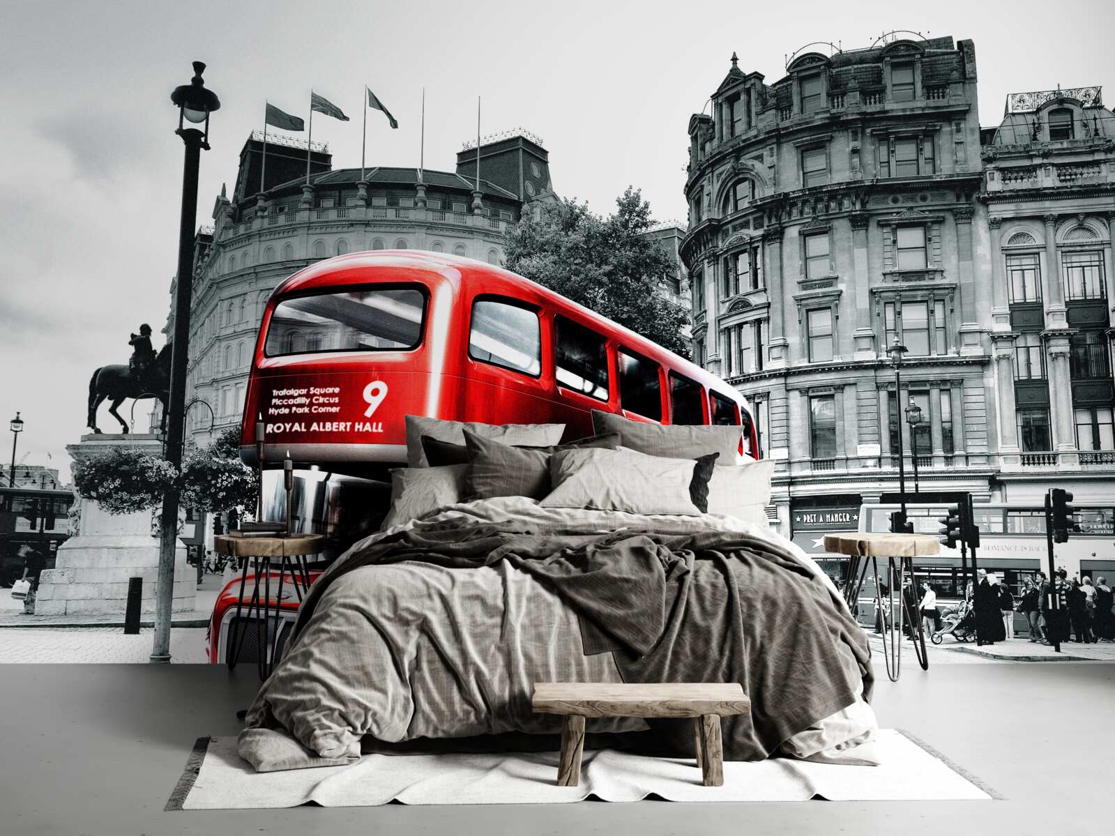 Fototapeten Ein Bus von London in der Miejska Street