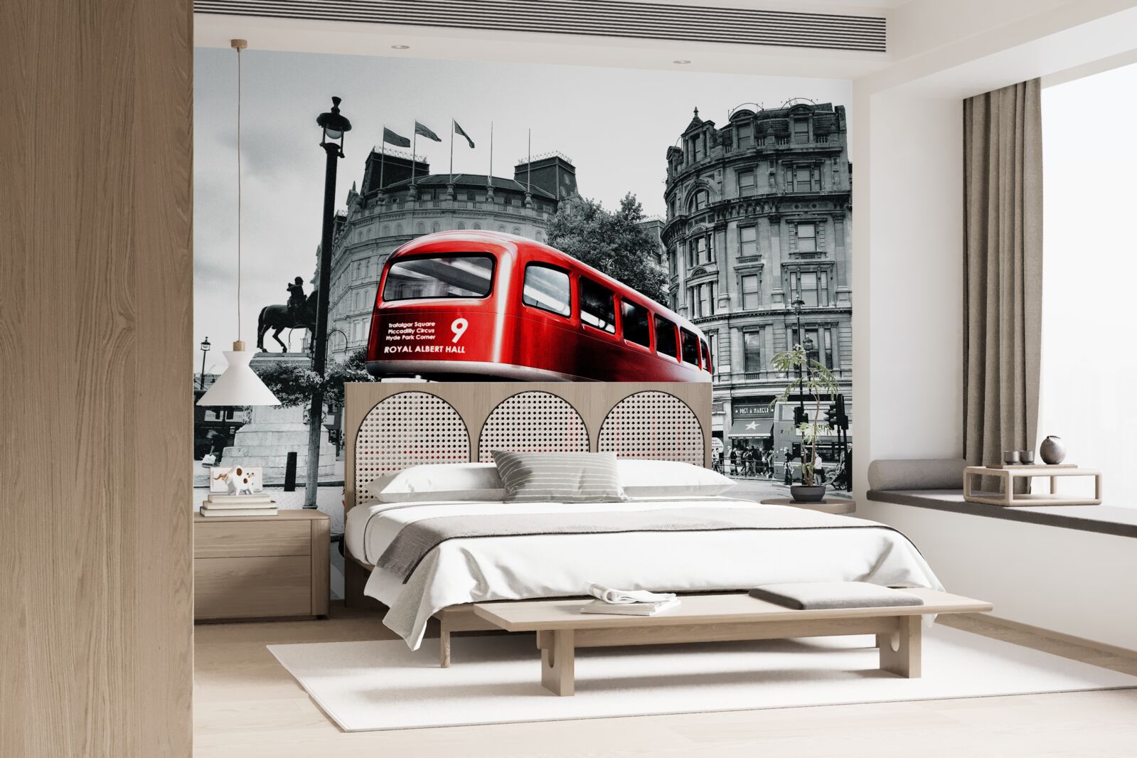 Fototapeten Ein Bus von London in der Miejska Street