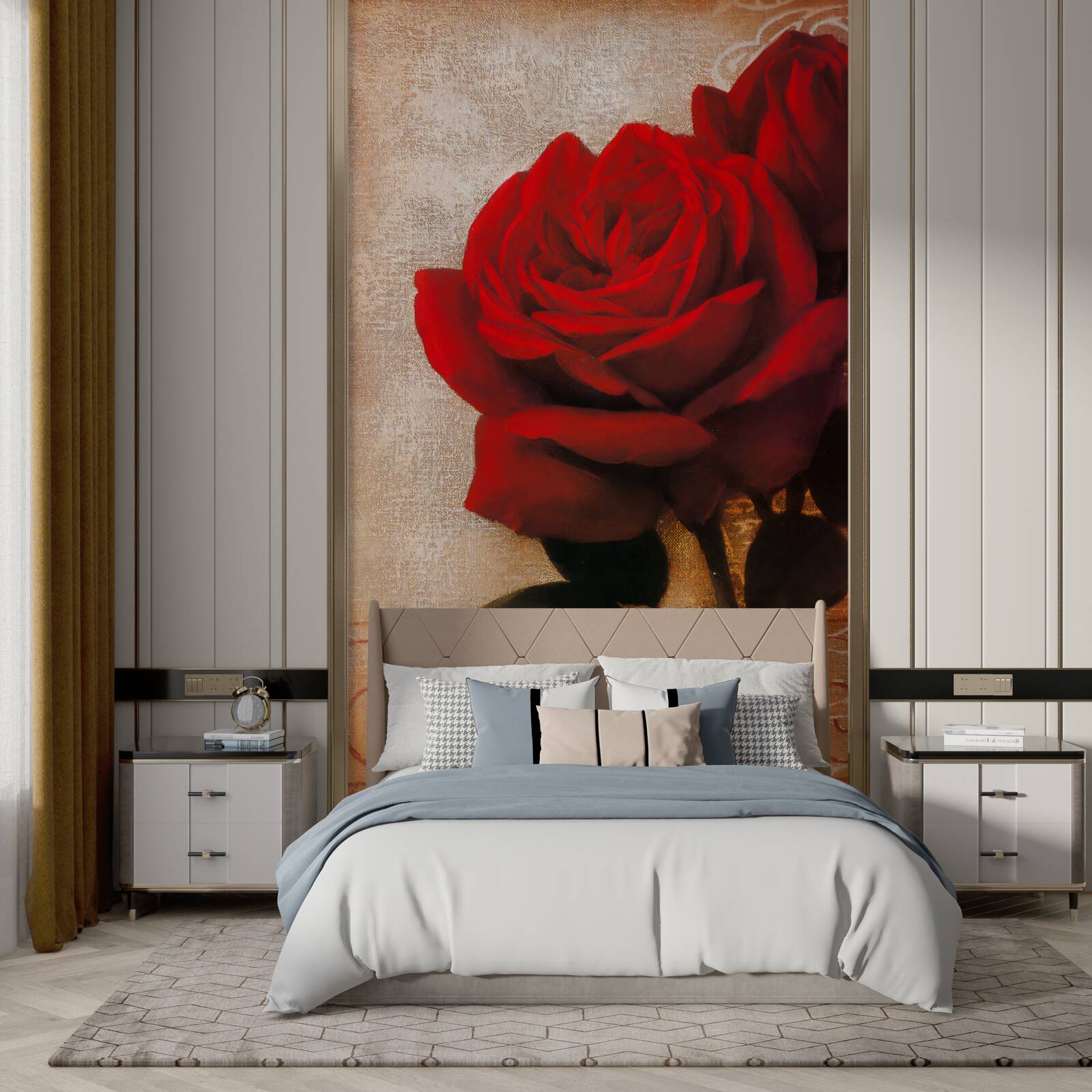 Fototapeten Die Königin der Rosen in Rot