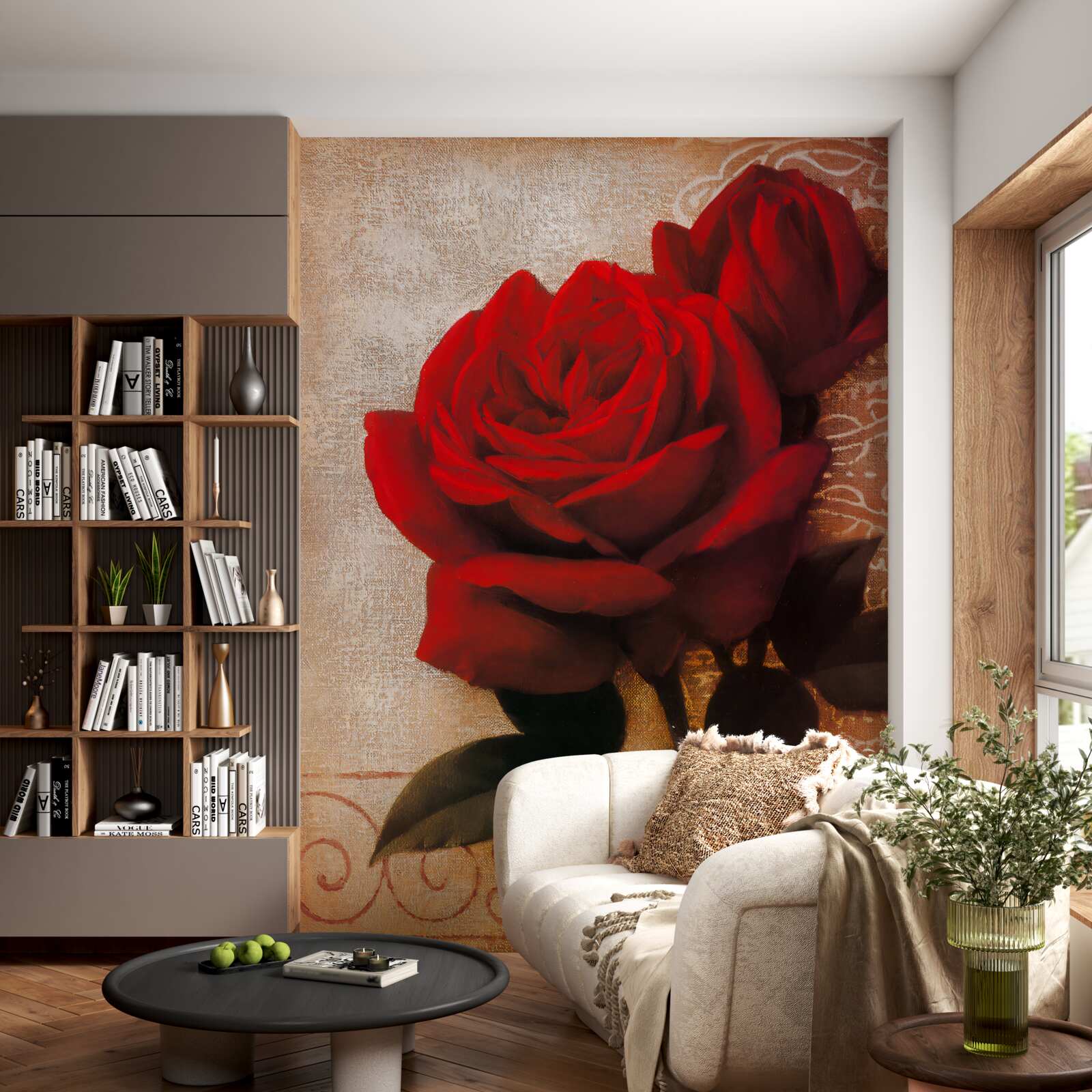 Fototapeten Die Königin der Rosen in Rot
