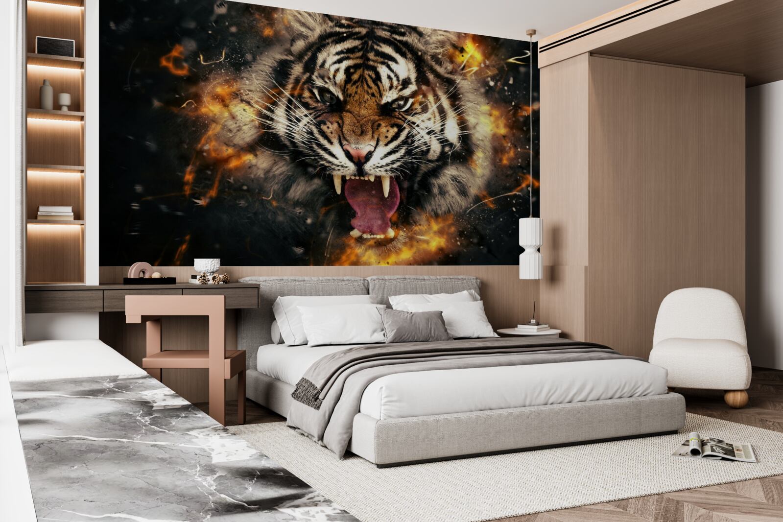 Fototapeten Das laute Dröhnen des Tigers