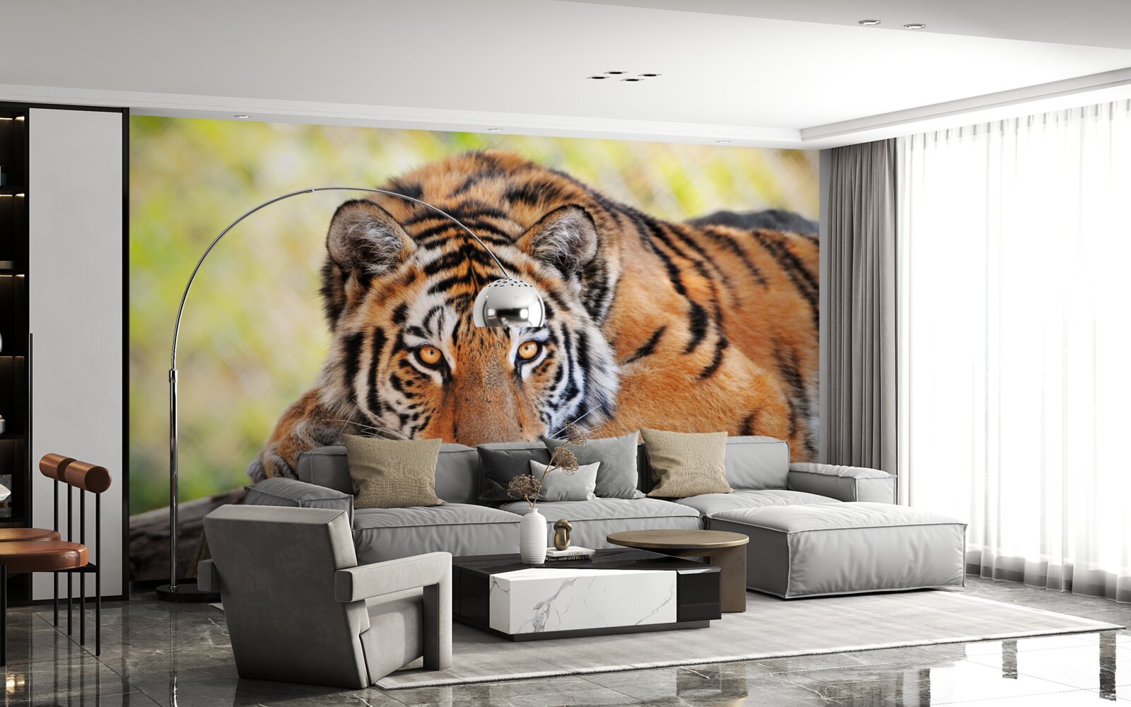 Fototapeten Tiger -Raubtier wurde überfallen