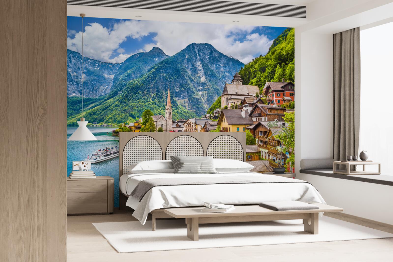 Fototapeten Erstaunliche Hallstatt in Österreich