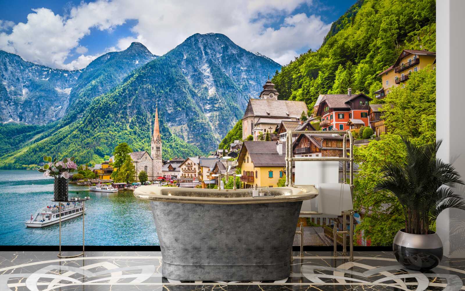 Fototapeten Erstaunliche Hallstatt in Österreich