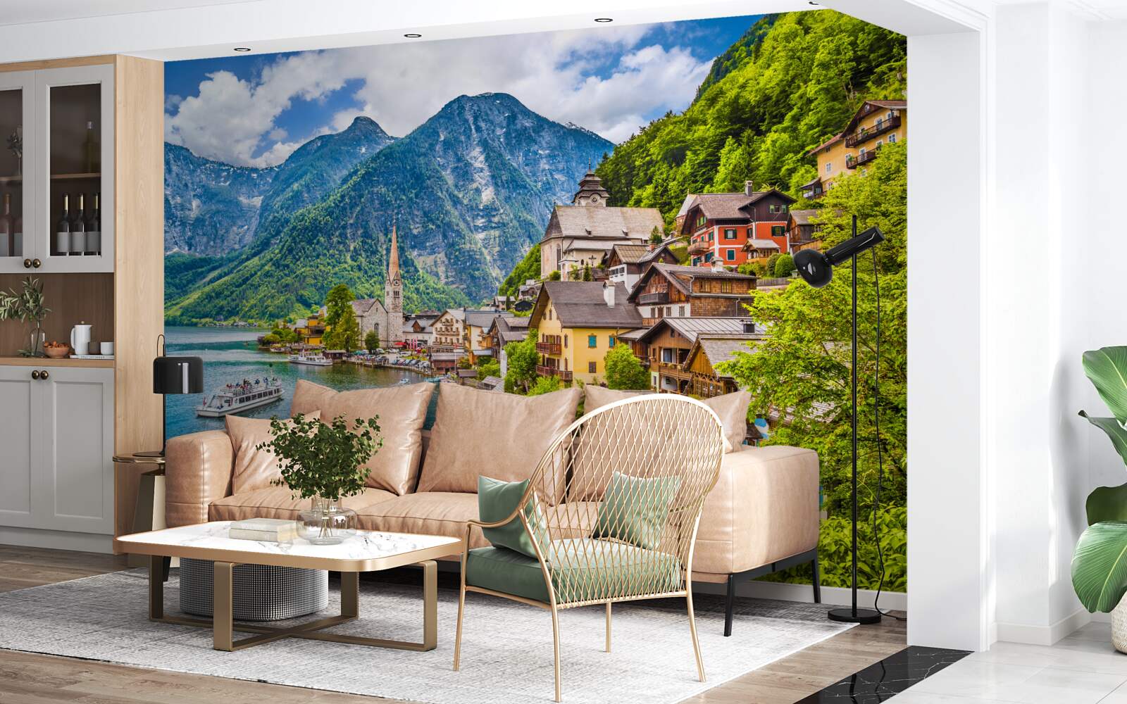Fototapeten Erstaunliche Hallstatt in Österreich