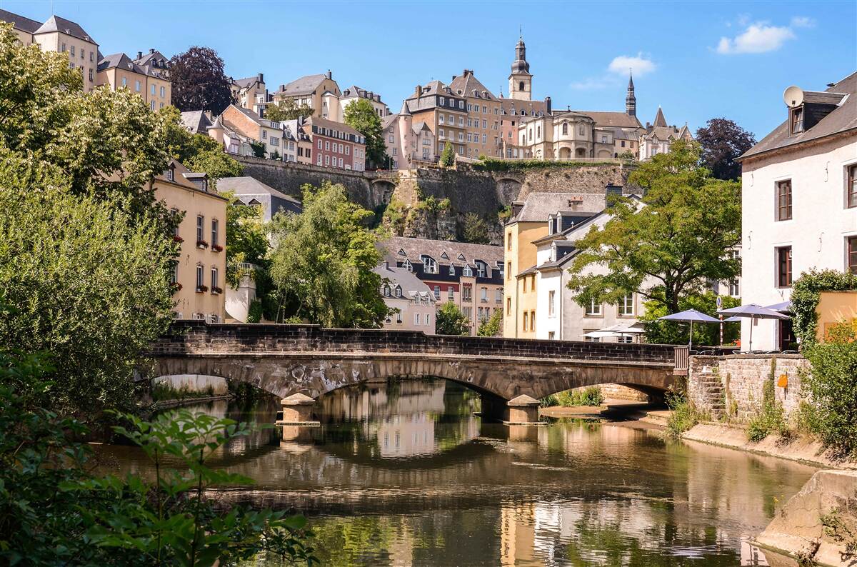 Fototapeten Die Brücke am Luxemburg River