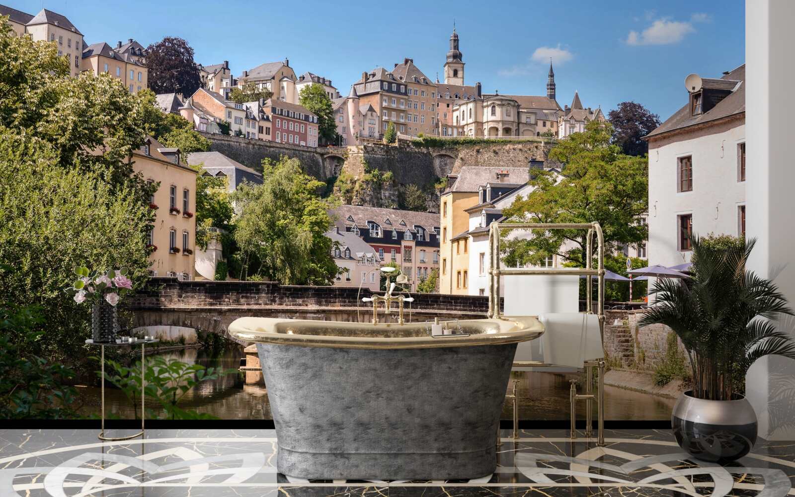 Fototapeten Die Brücke am Luxemburg River