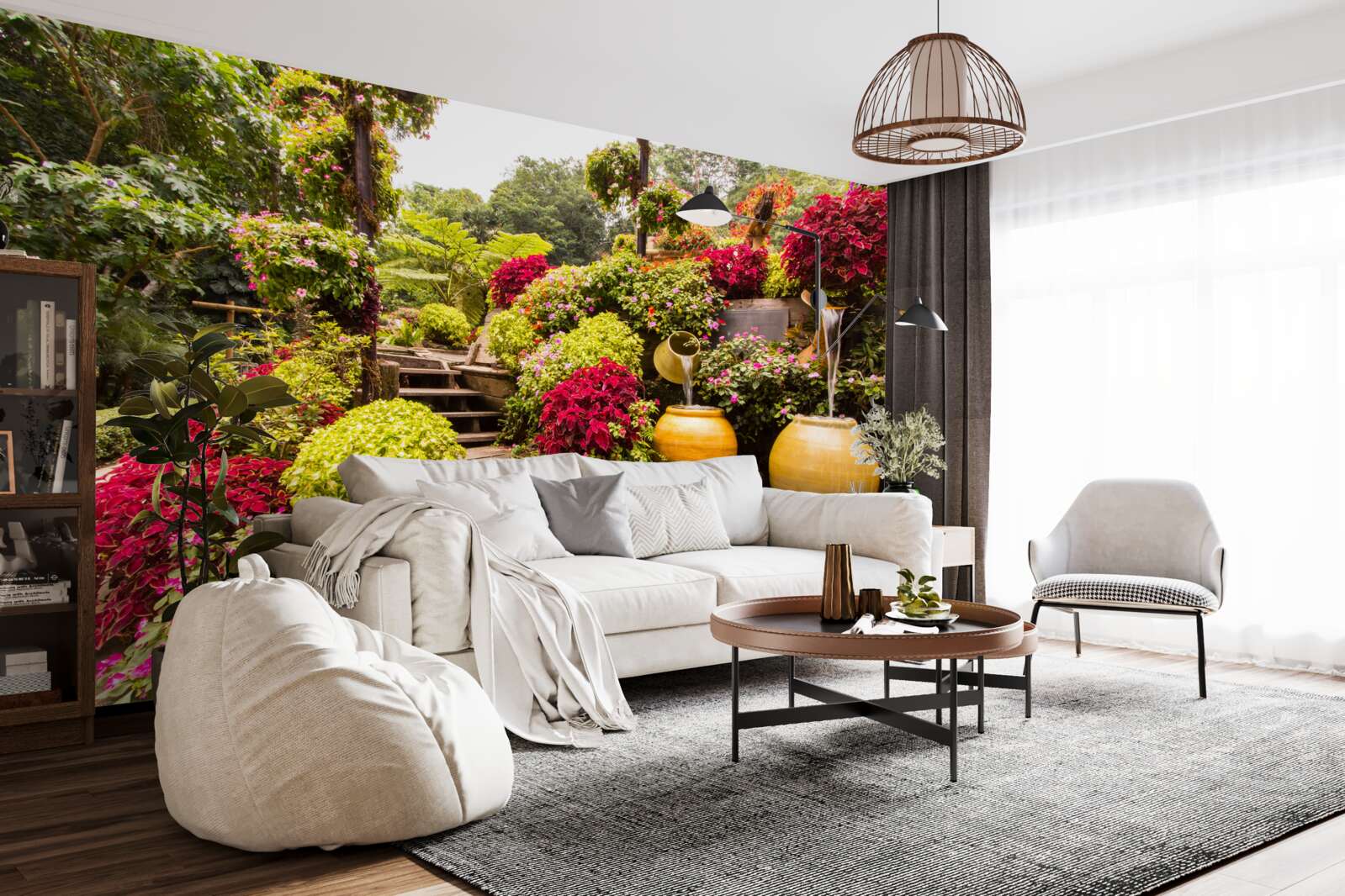 Fototapeten Die Schönheit der von Blumen erzeugten Landschaft