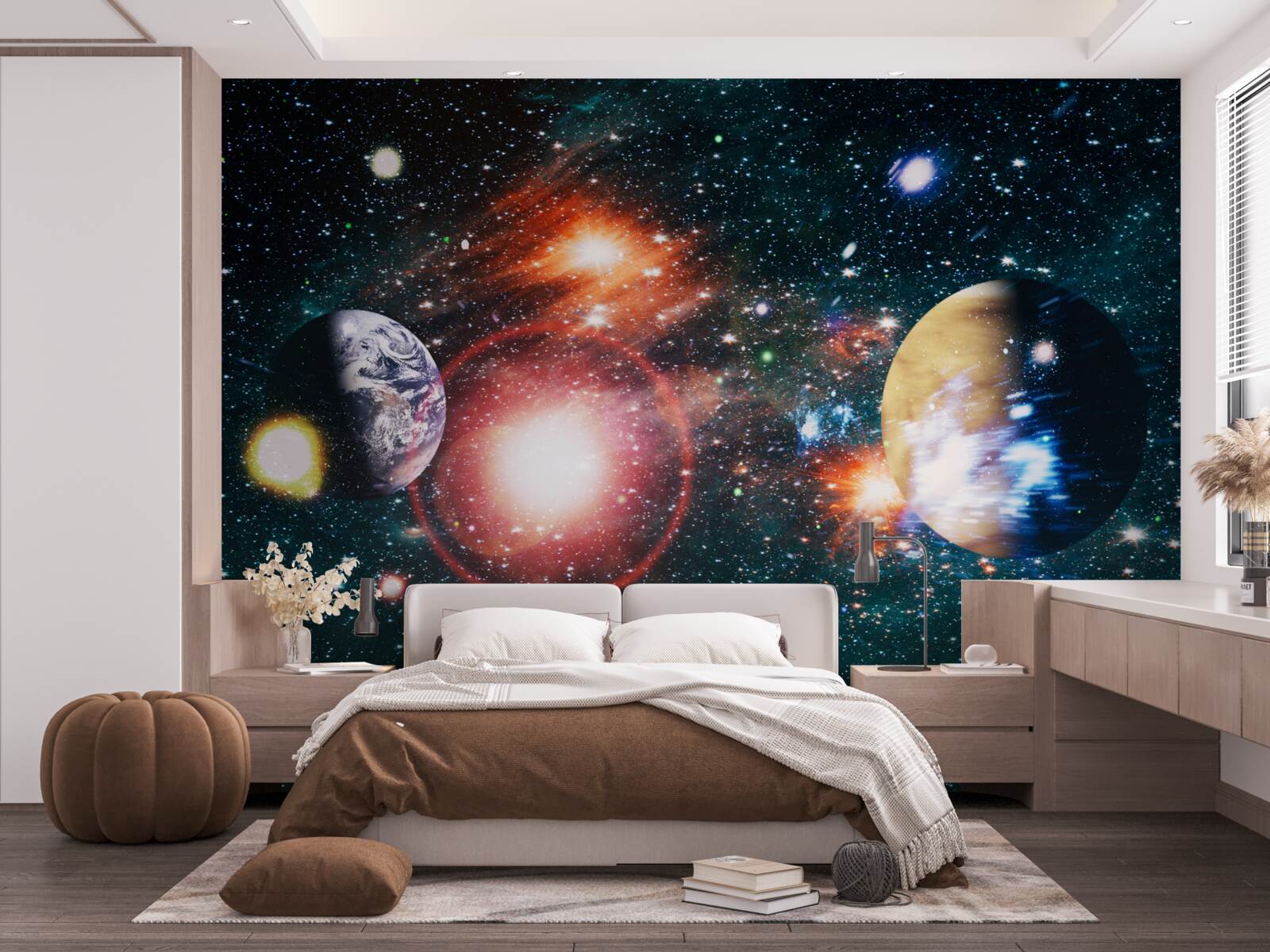 Fototapeten Sternenhimmel in einer nebligen Nacht