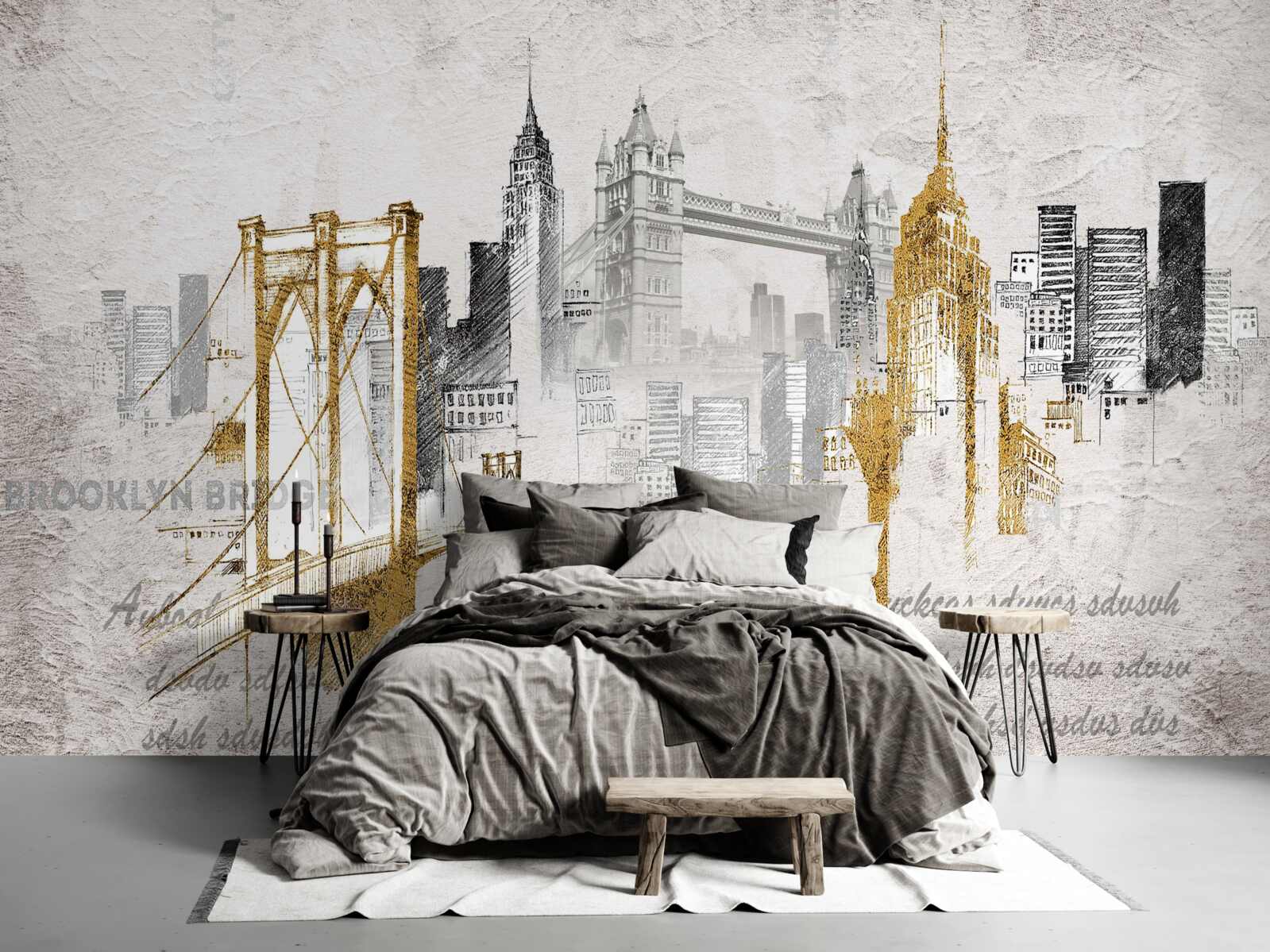 Fototapeten Zusammenfassung New York im Vintage -Stil