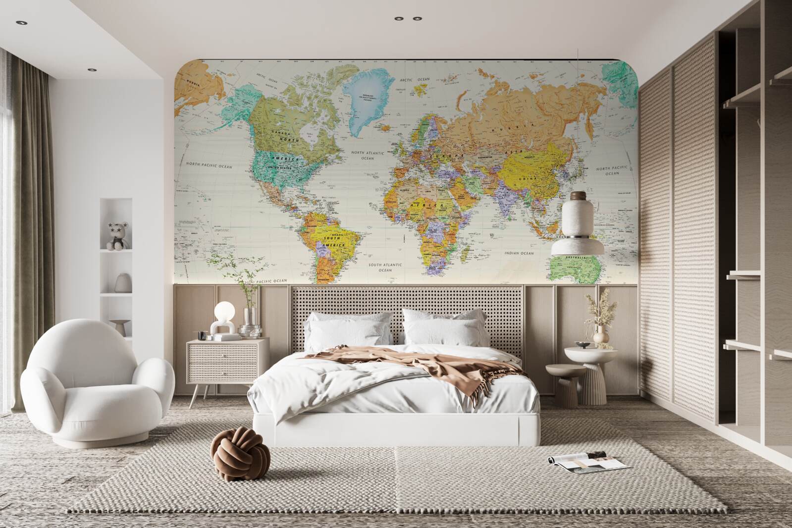 Fototapeten Globale Landkarte