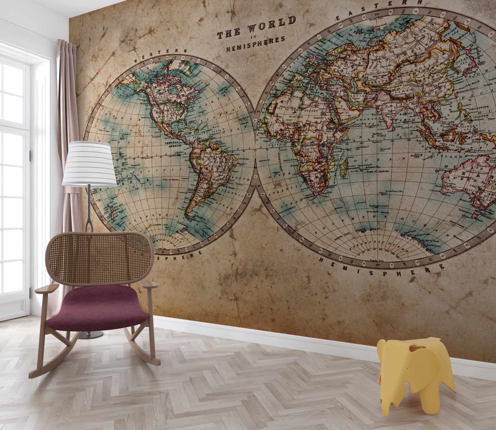 Fototapeten Links -a -a -half -ace Ancient Geographical Atlas