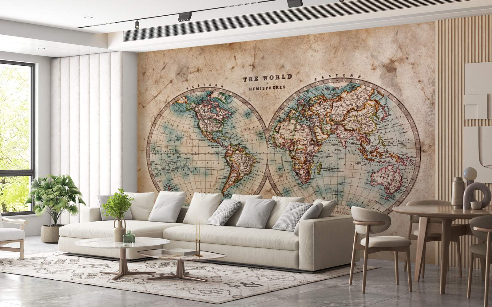 Fototapeten Links -a -a -half -ace Ancient Geographical Atlas