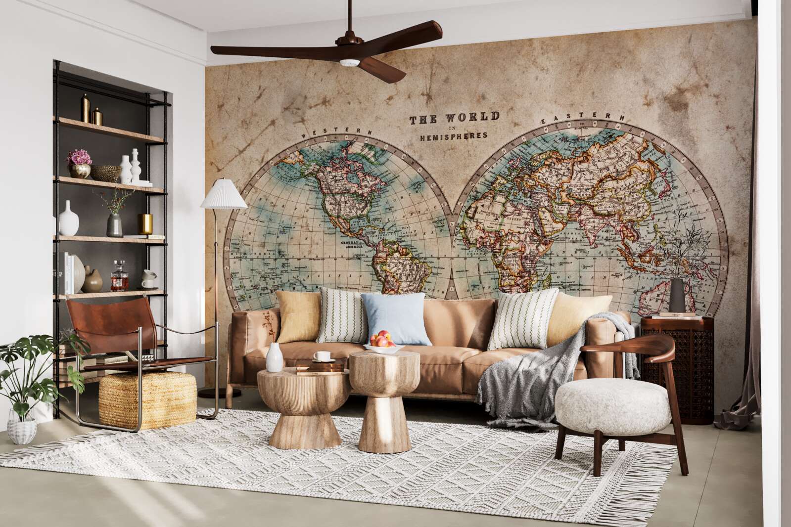 Fototapeten Links -a -a -half -ace Ancient Geographical Atlas
