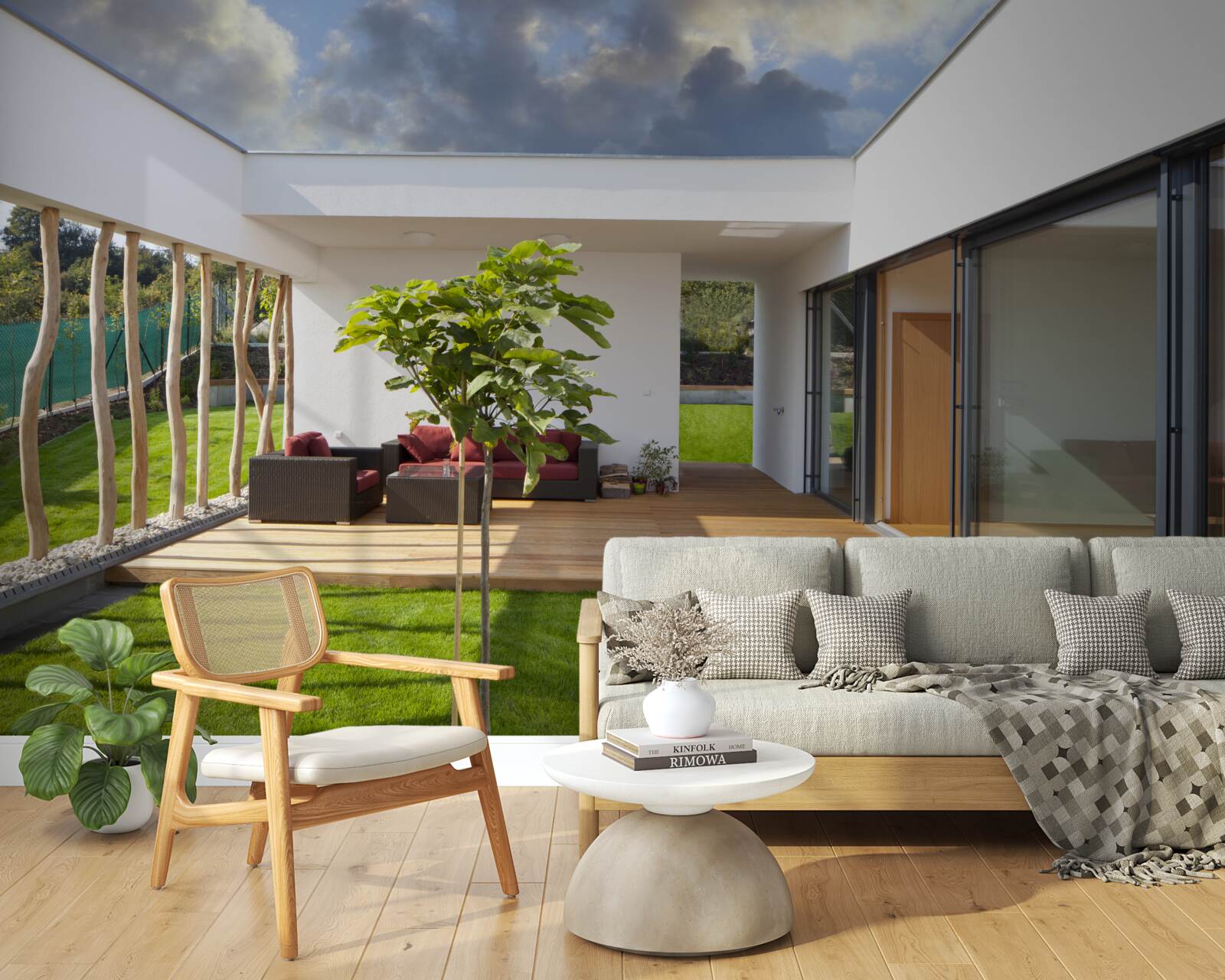Fototapeten Modernisierte Innenarchitektur eines Privathauss