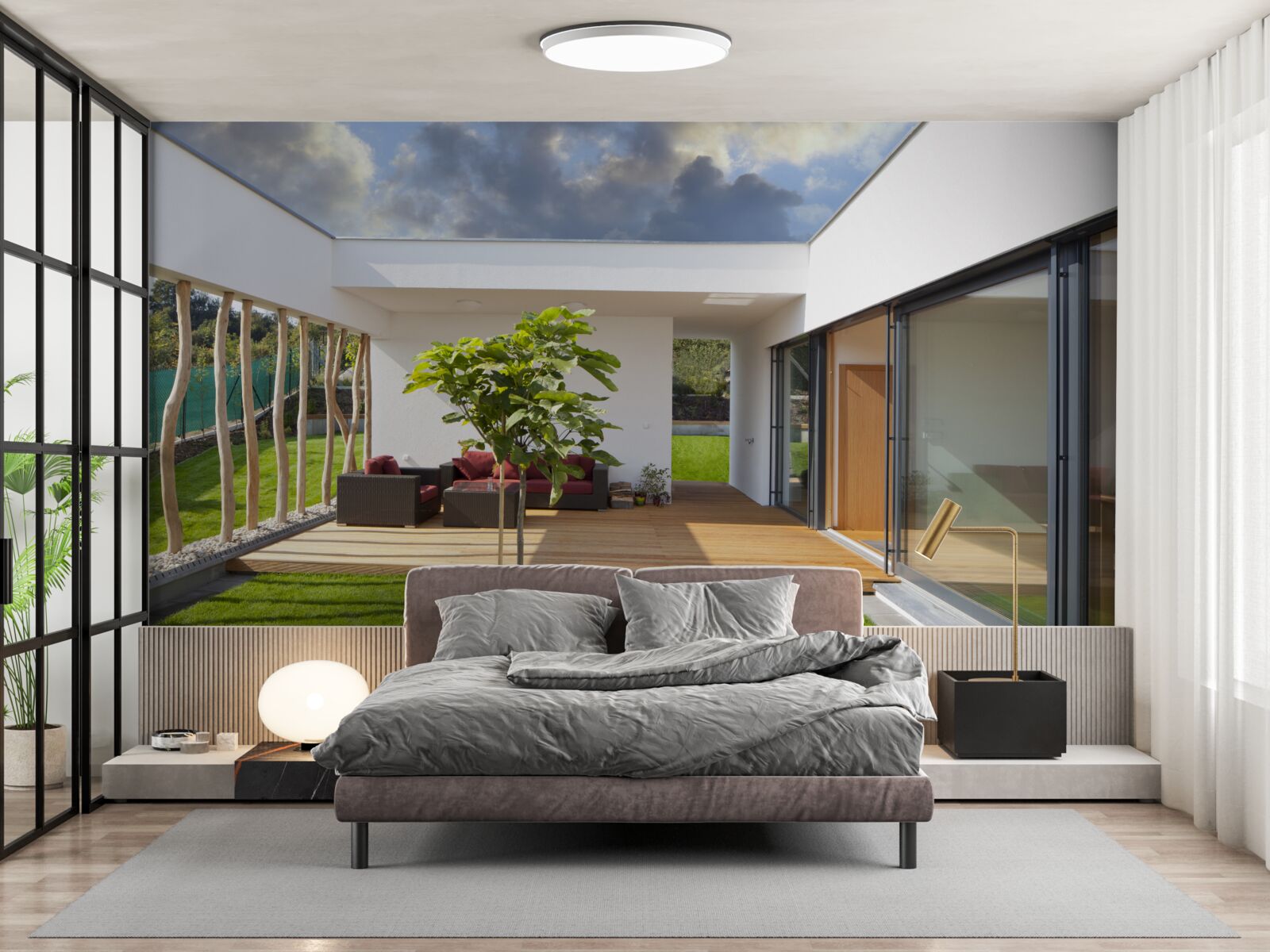 Fototapeten Modernisierte Innenarchitektur eines Privathauss