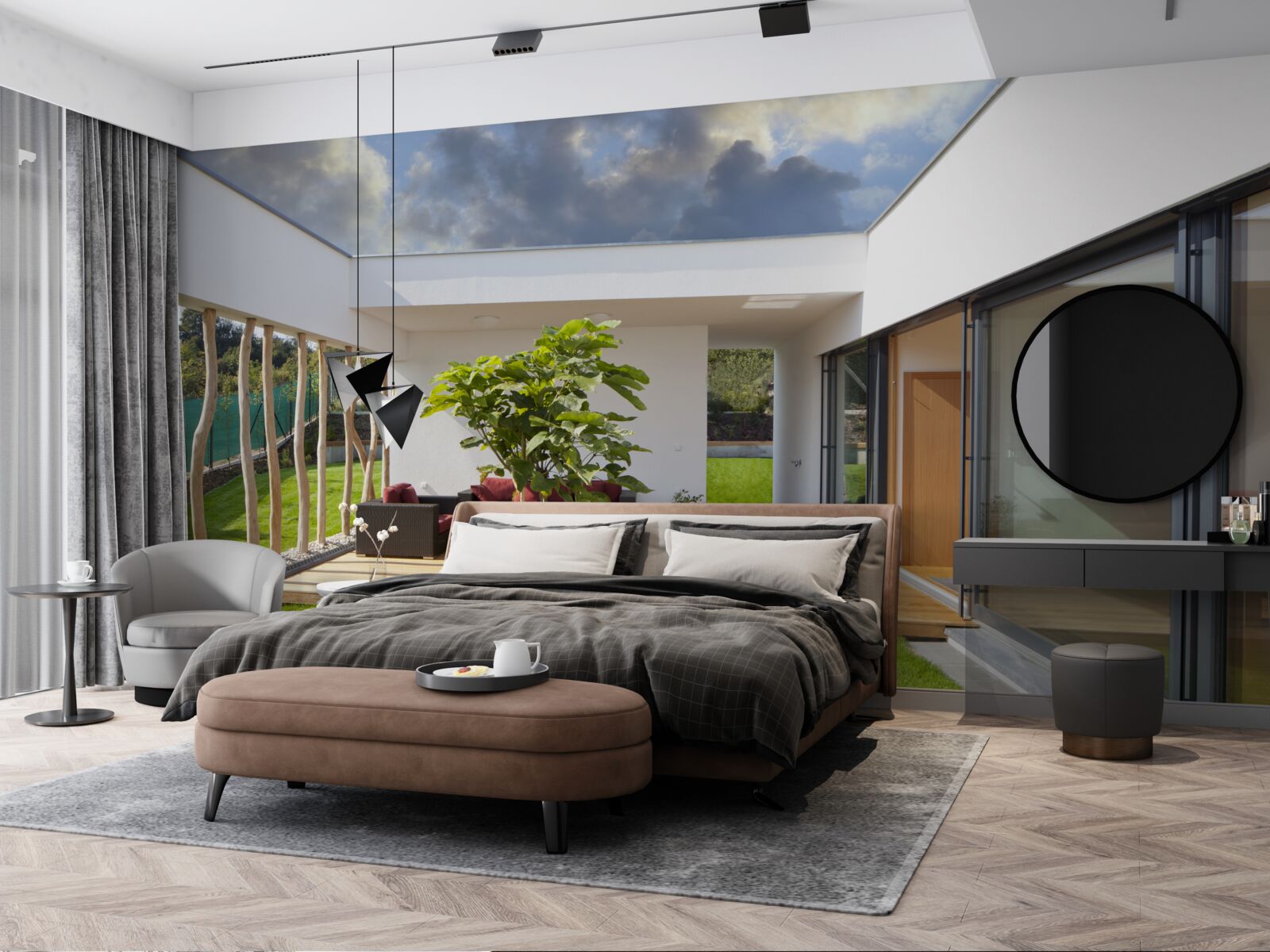 Fototapeten Modernisierte Innenarchitektur eines Privathauss