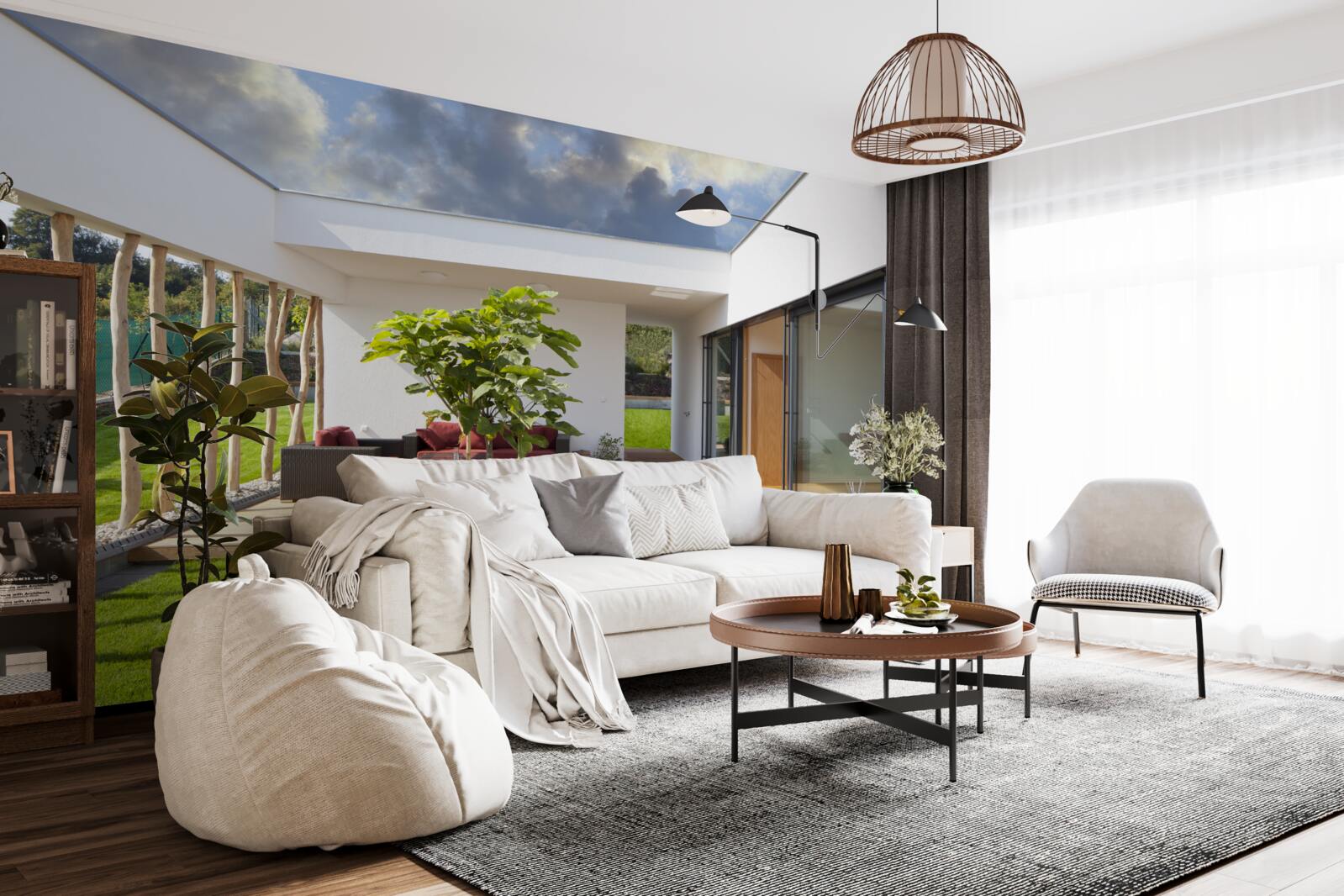 Fototapeten Modernisierte Innenarchitektur eines Privathauss