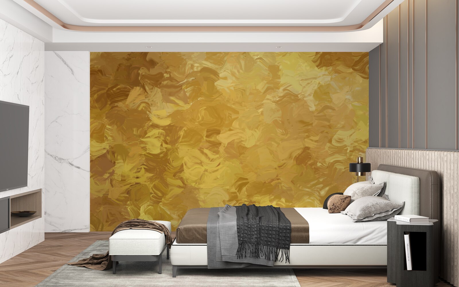 Fototapeten Hintergrund mit einer goldenen Textur
