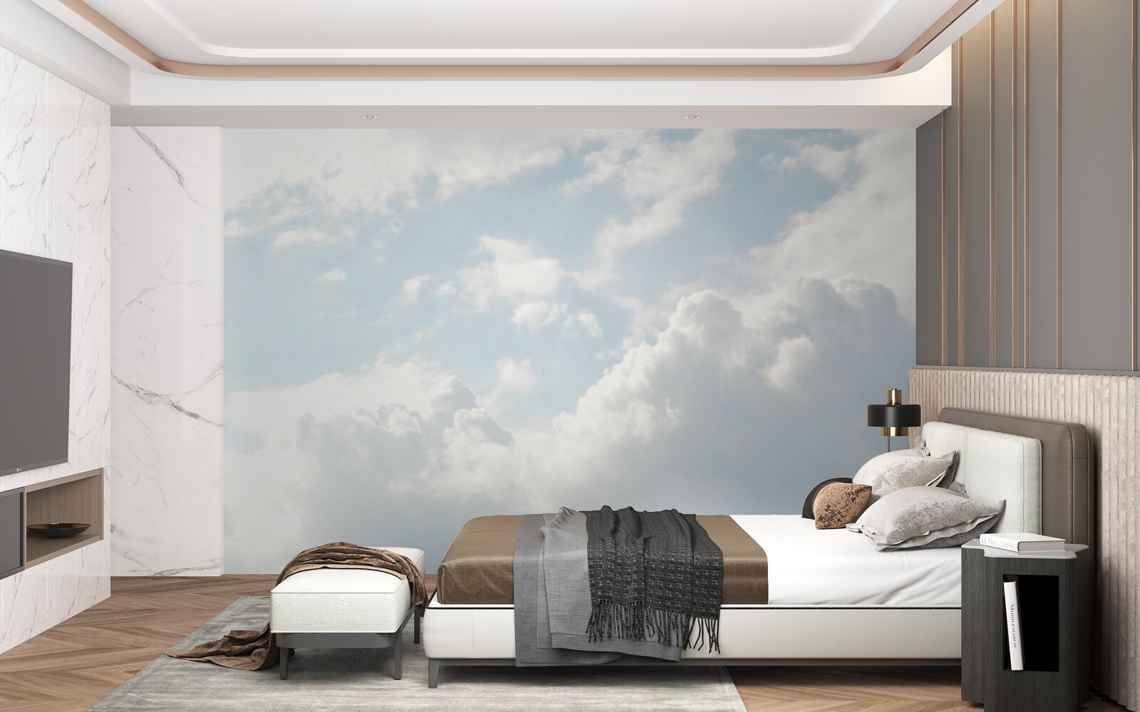 Fototapeten dichte Milchwolken