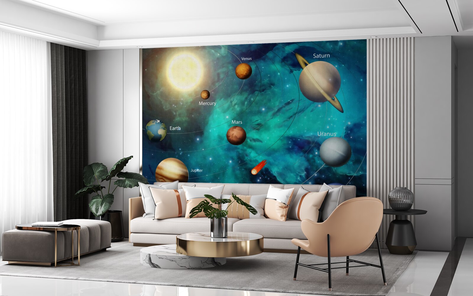 Fototapeten Named Planets Show