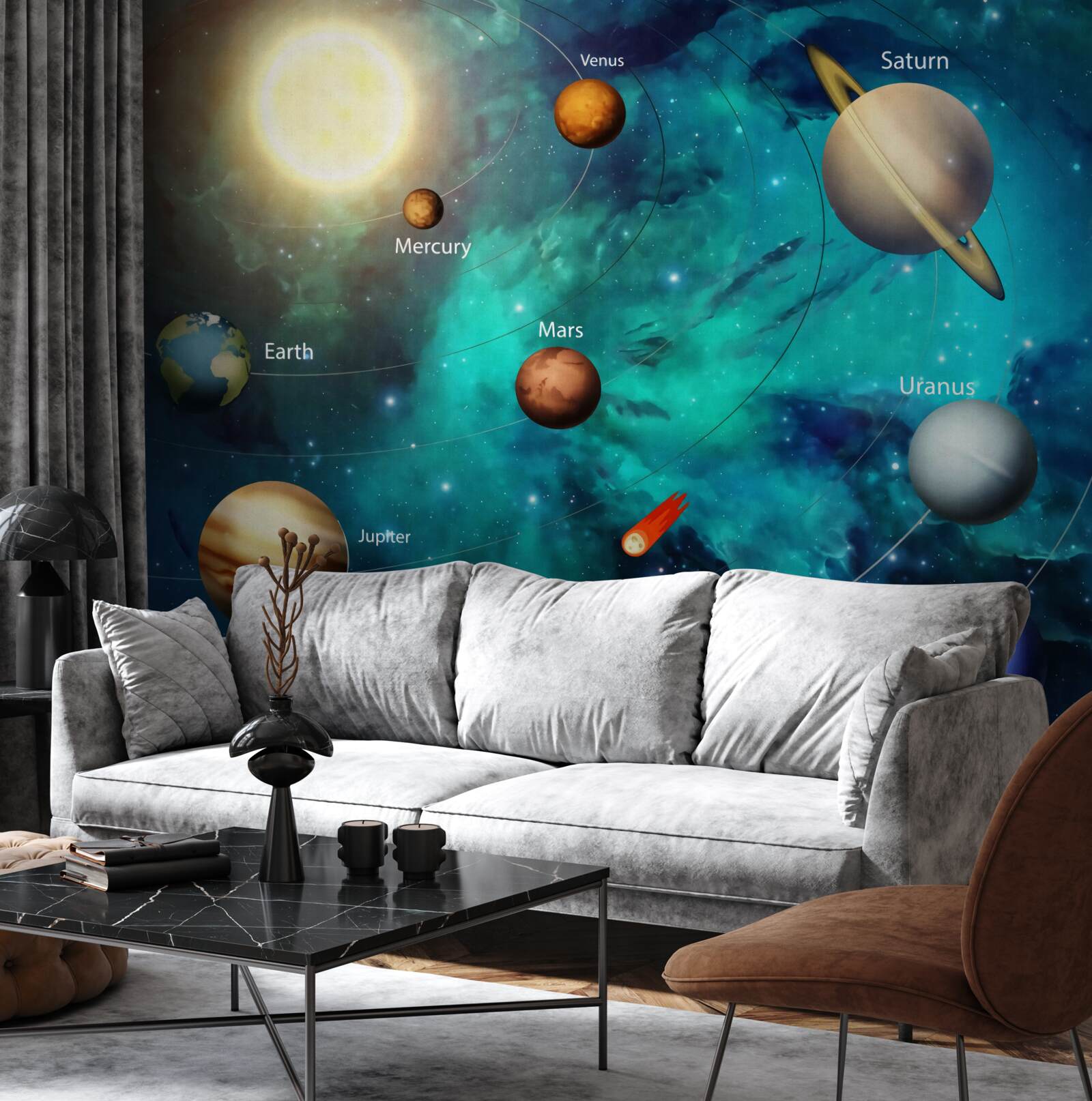 Fototapeten Named Planets Show