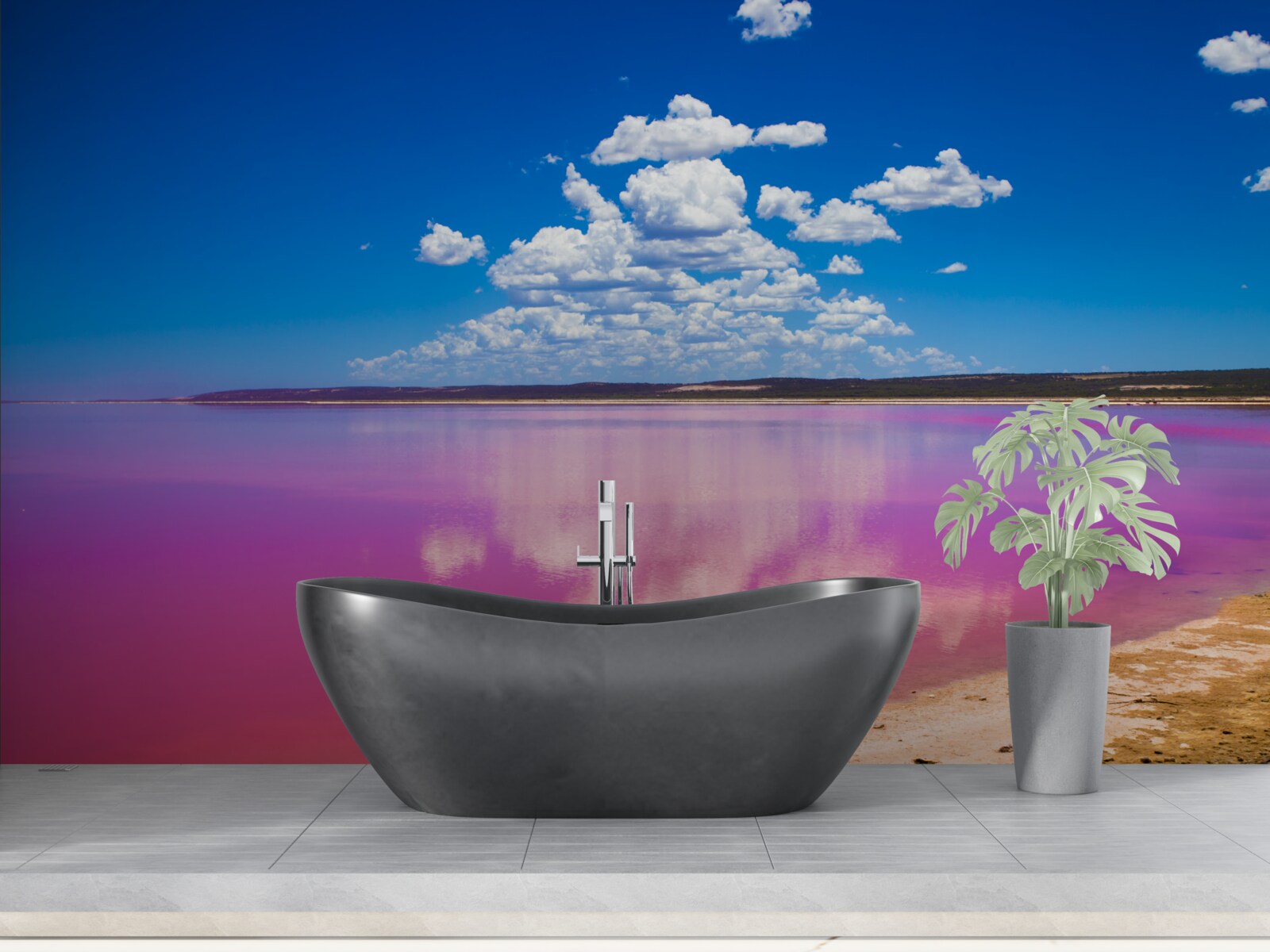 Fototapeten Hutt -Lagune mit rosa Wasser