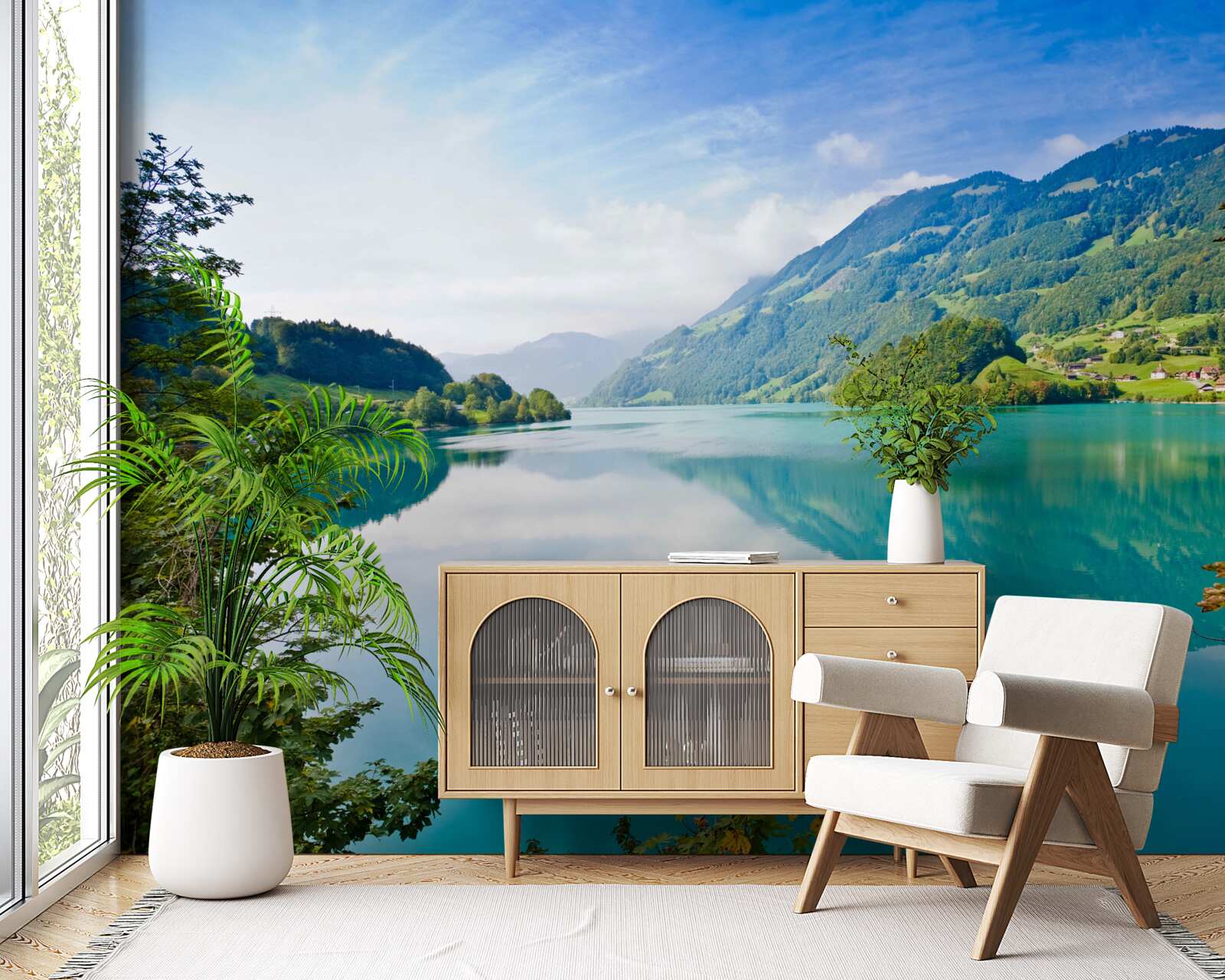 Fototapeten Seen mit blauem Bergwasser
