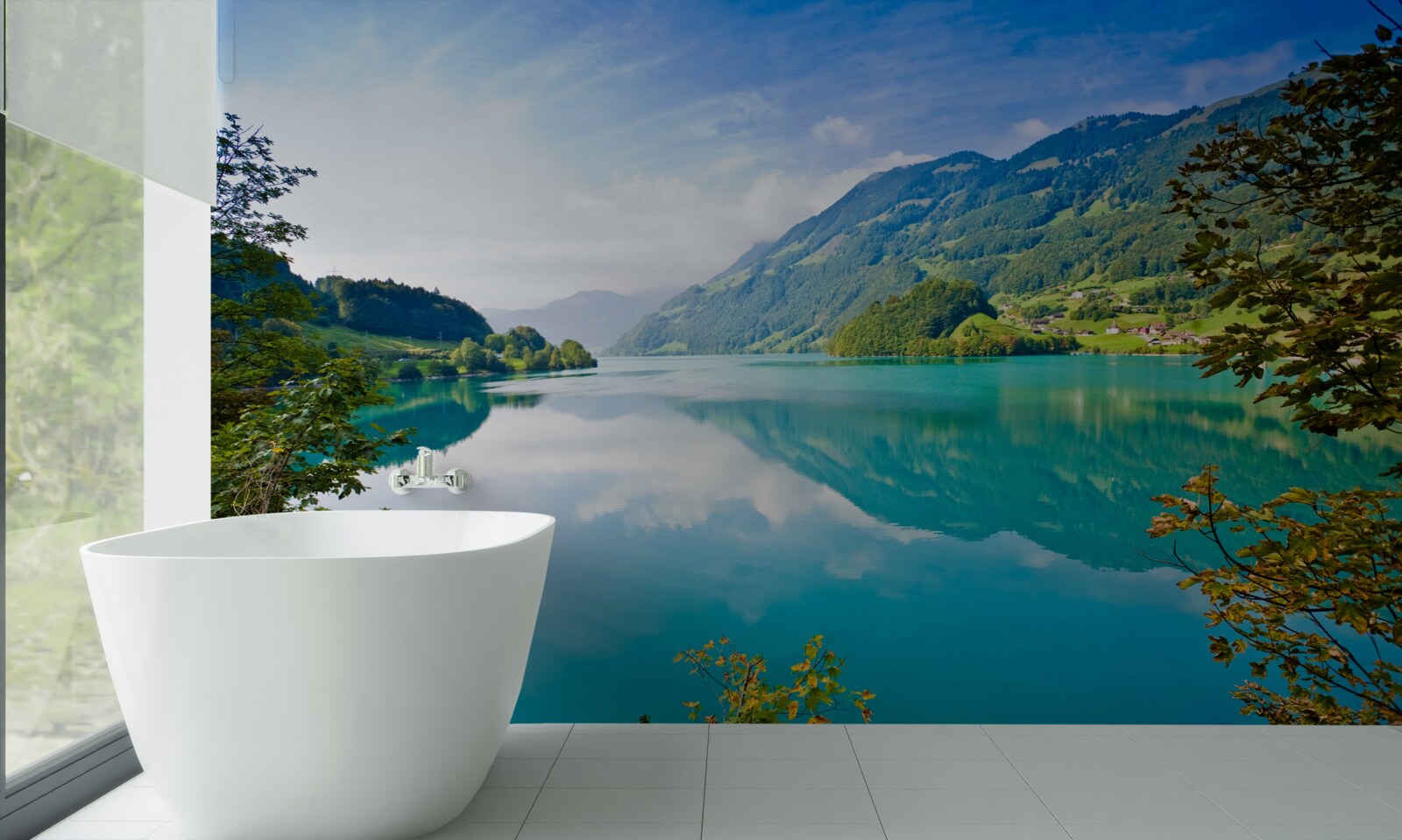 Fototapeten Seen mit blauem Bergwasser