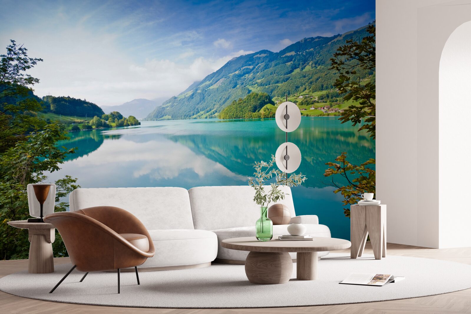 Fototapeten Seen mit blauem Bergwasser