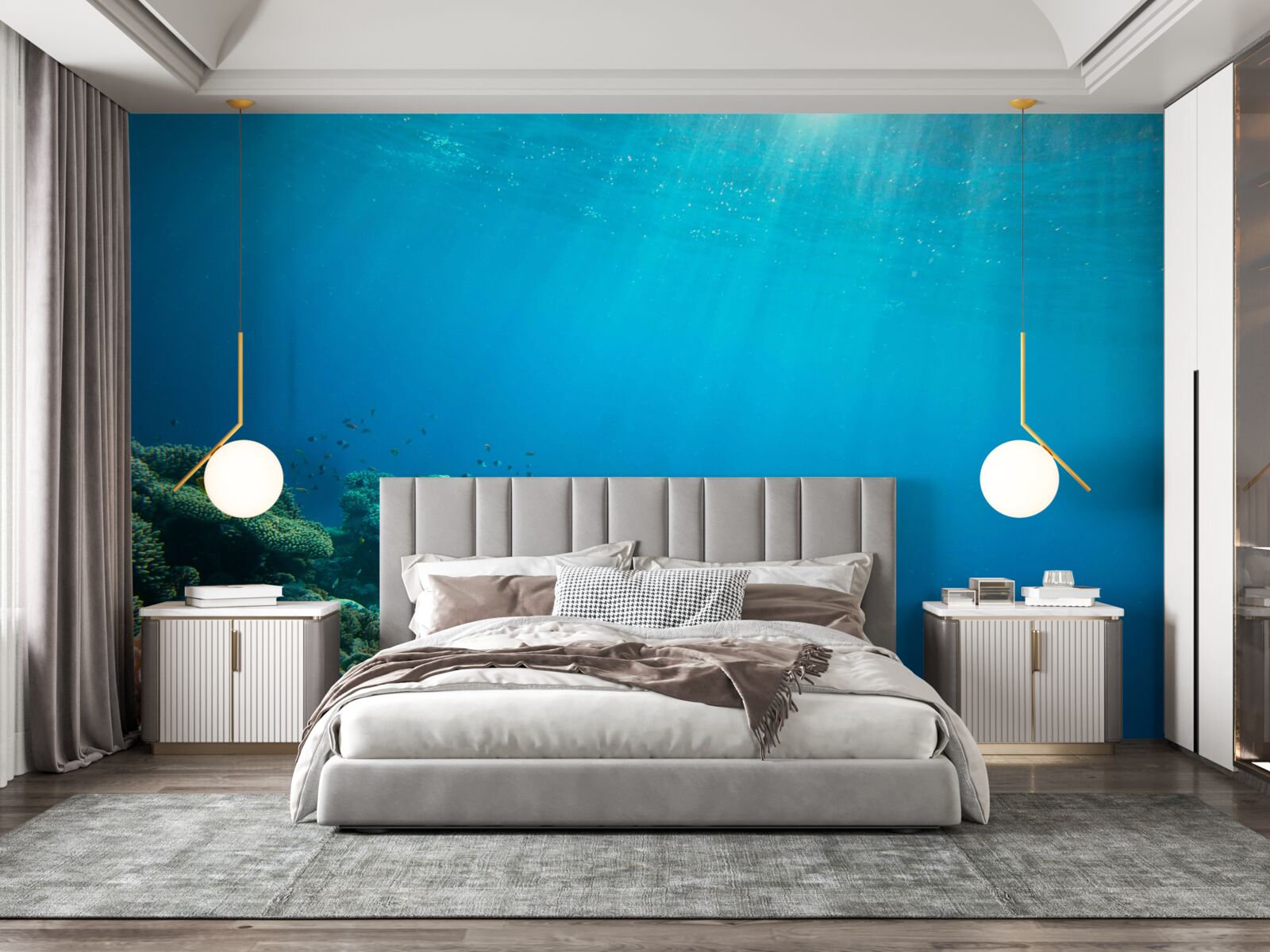 Fototapeten das Wasser des Ozeans tief