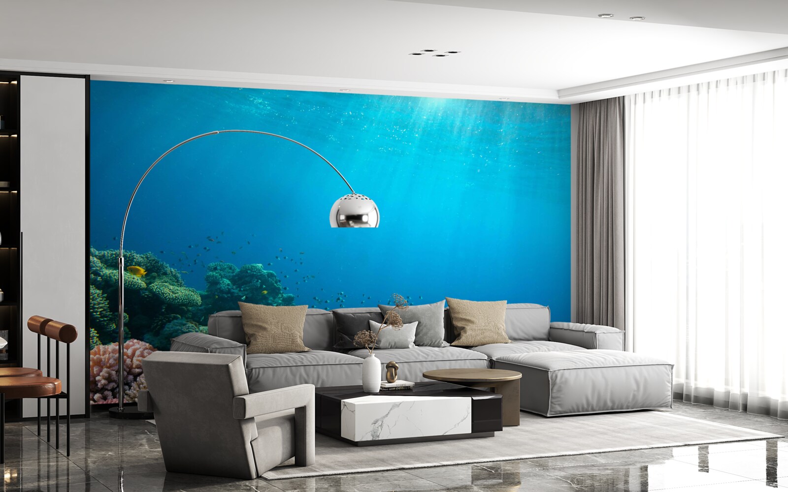 Fototapeten das Wasser des Ozeans tief