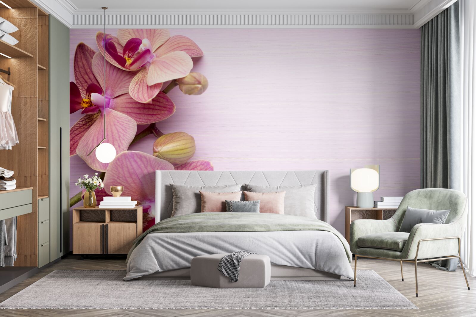 Fototapeten Orchideen haben eine erstaunliche rosa Schönheit
