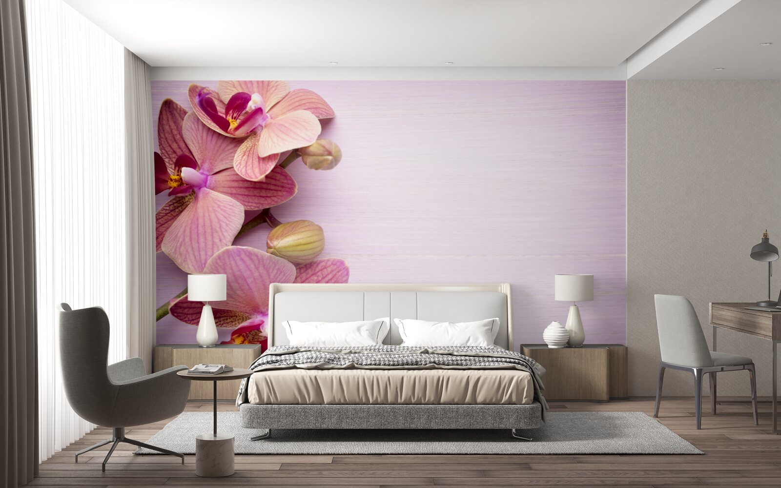 Fototapeten Orchideen haben eine erstaunliche rosa Schönheit