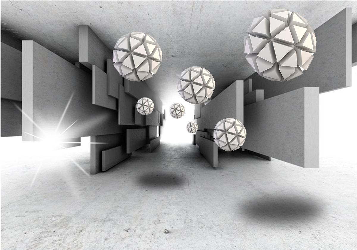 Fototapeten Zusammensetzung geometrischer Formen