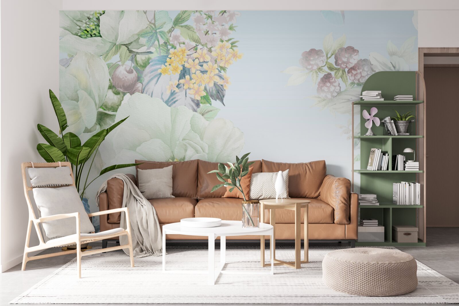 Fototapeten Blumen in zarten Pastellfarben