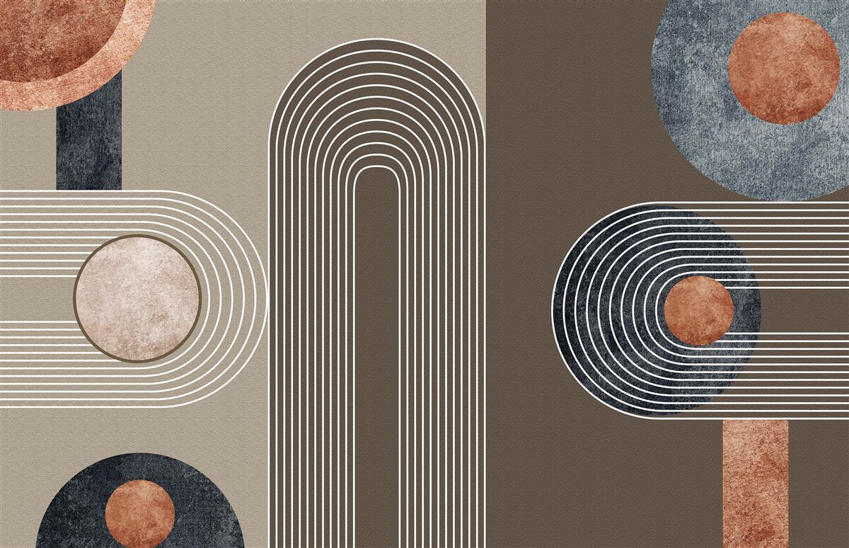 Fototapeten Die Linien geben einen reibungslos in den anderen