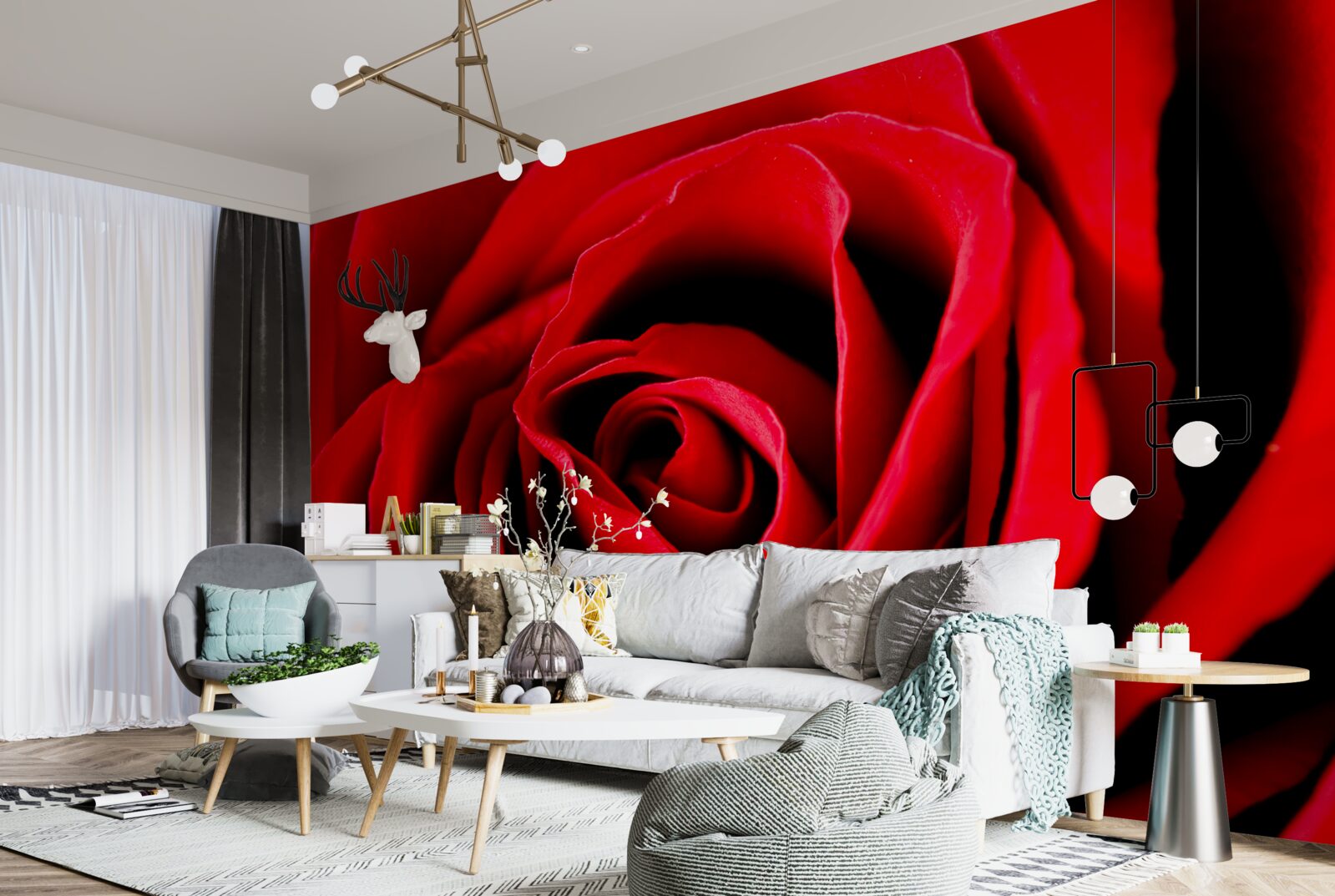 Fototapeten Wunderbare Scharlachrose