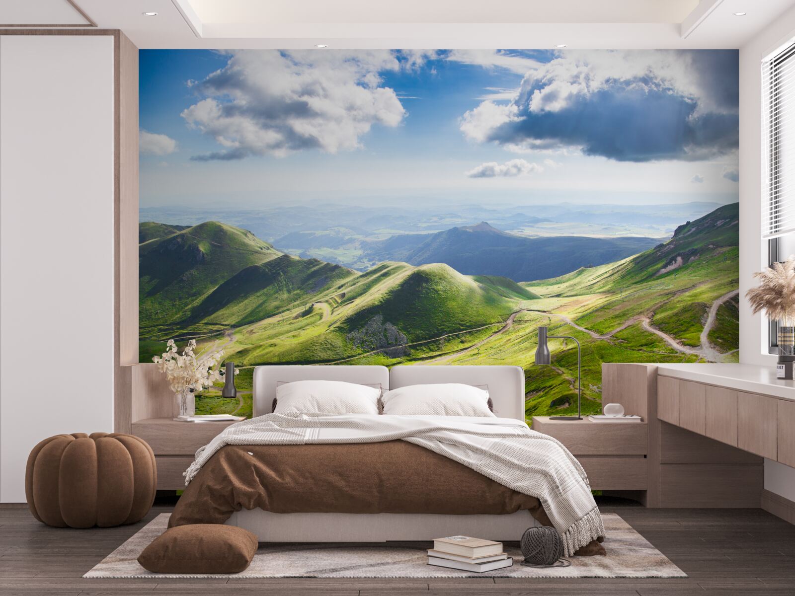 Fototapeten Touristenrouten entlang der Berggipfel