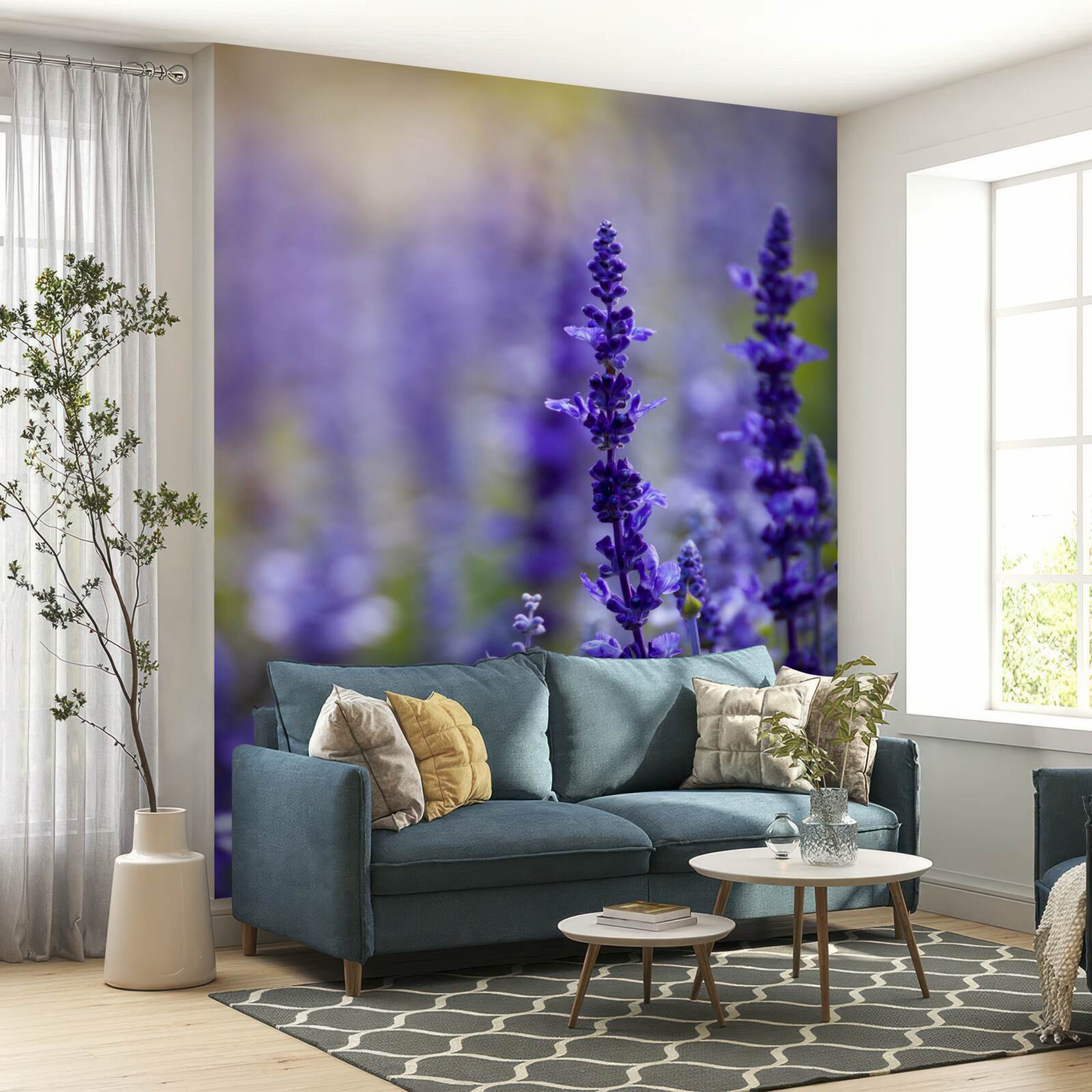 Fototapeten Lila Lavendel -Makrofotografie