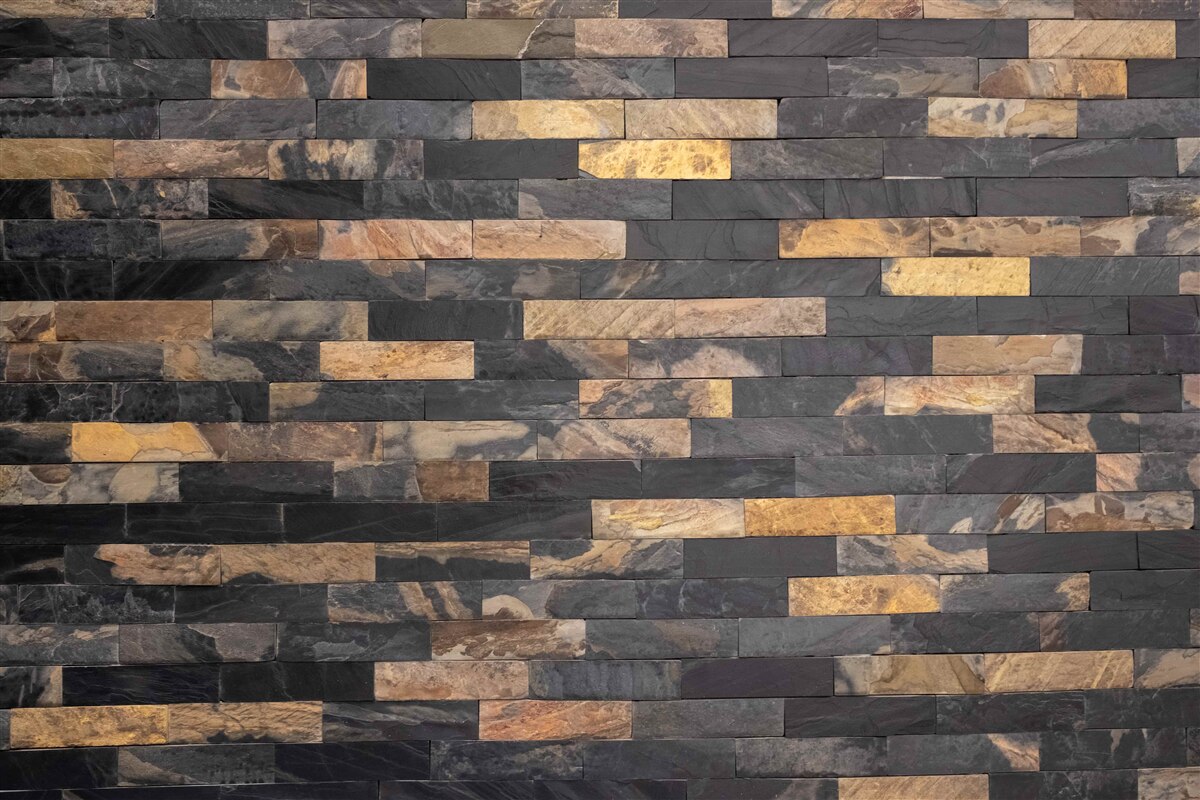 Fototapeten Schwarz und Goldstein horizontal platziert
