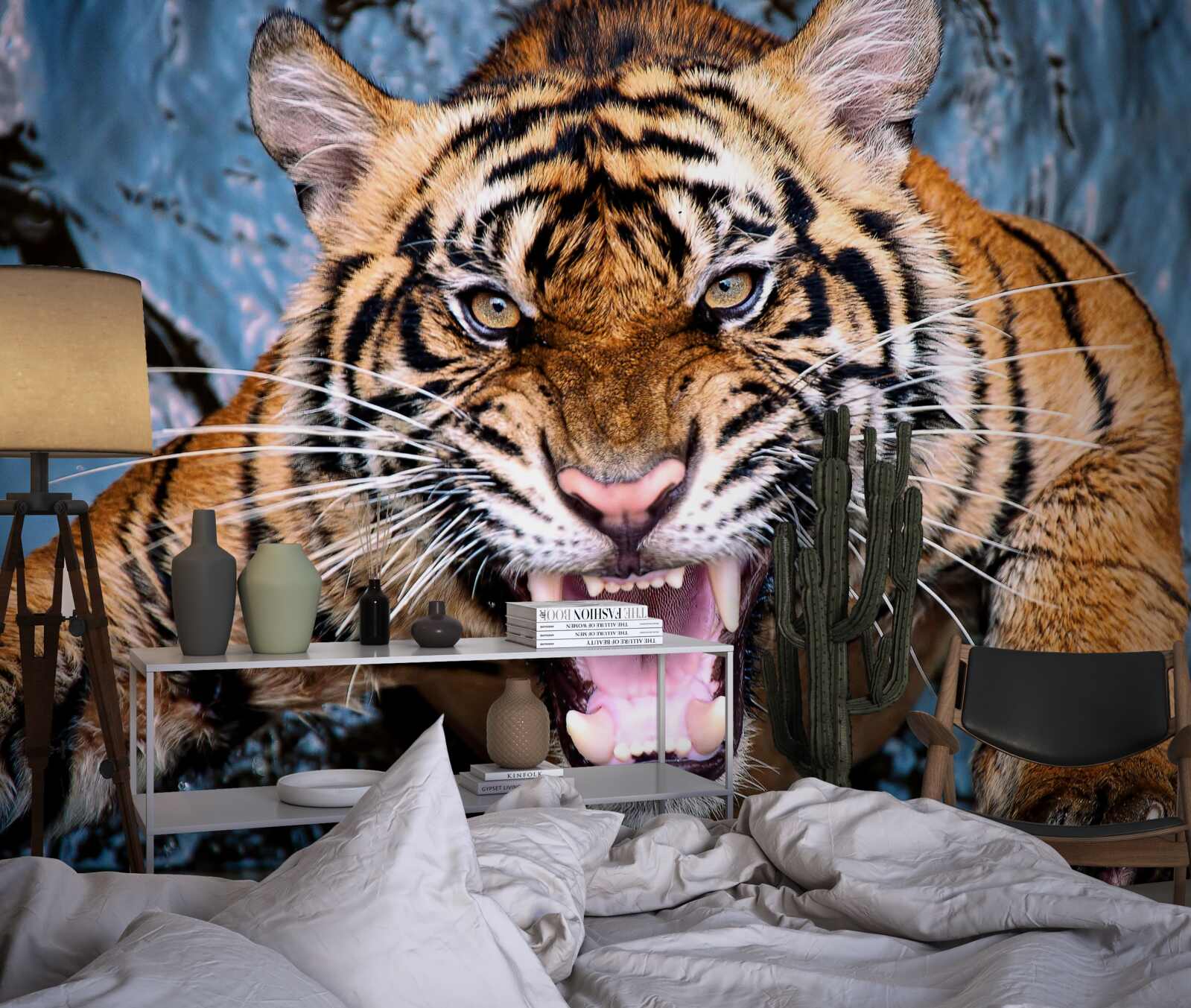 Fototapeten Der Tiger brüllt vor Wut