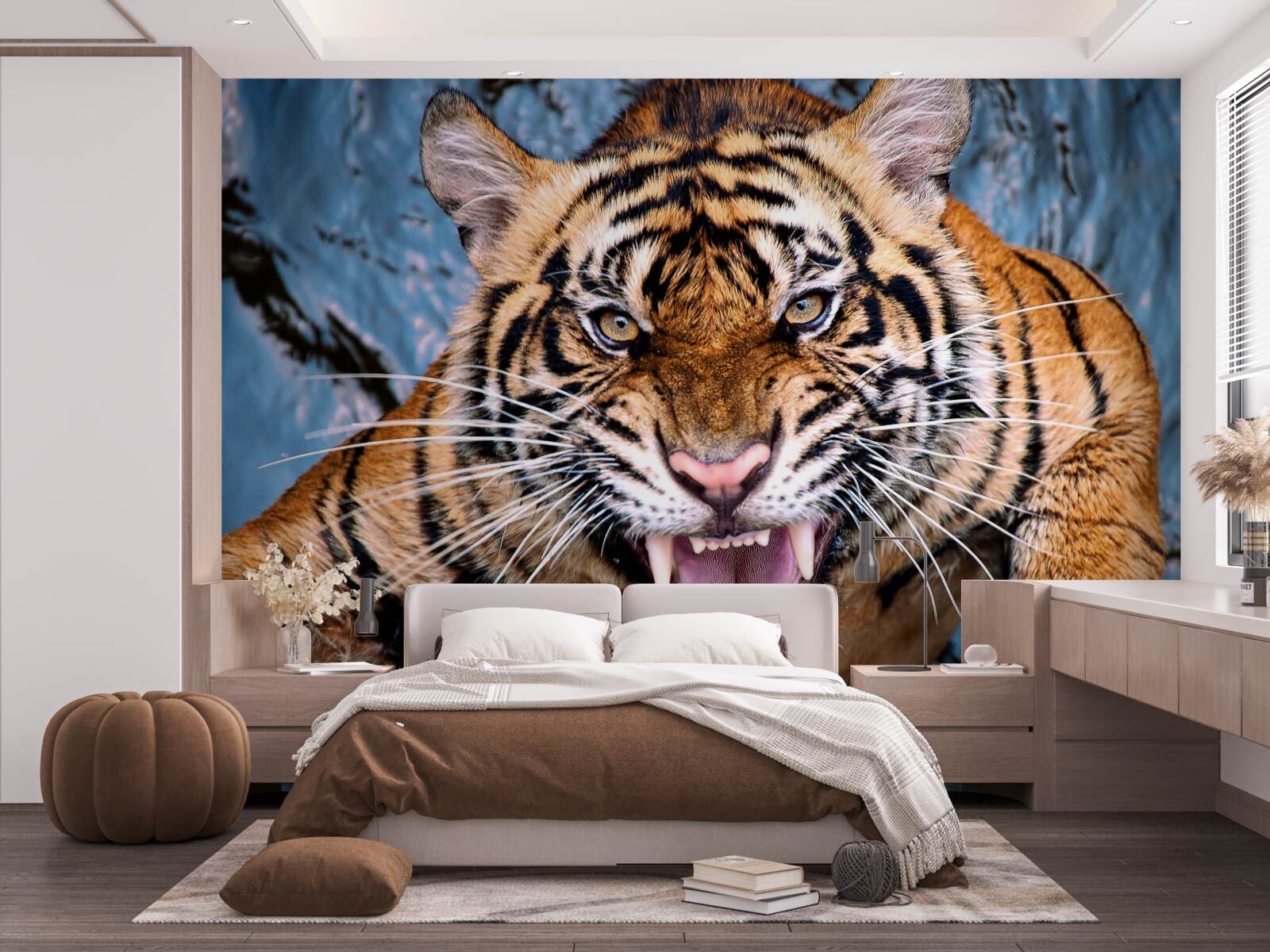 Fototapeten Der Tiger brüllt vor Wut
