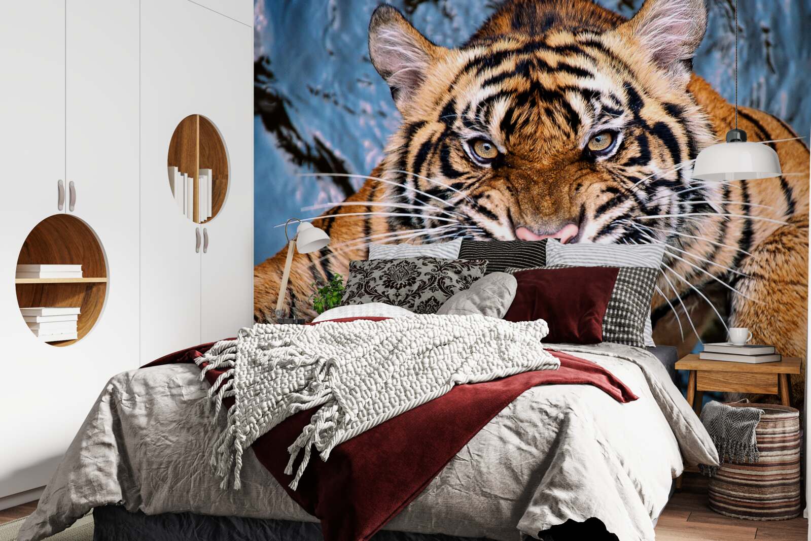 Fototapeten Der Tiger brüllt vor Wut
